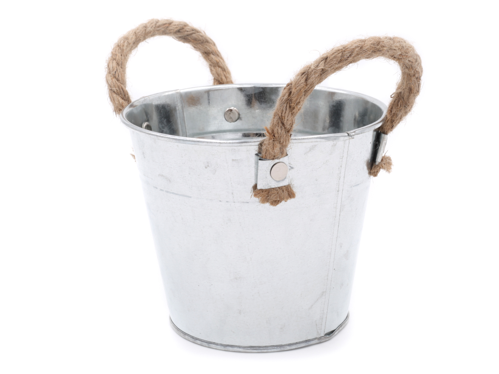 Metalleimer-Zink D=14cm - Deko oder als Blumentopf Höhe 12cm auch im SET