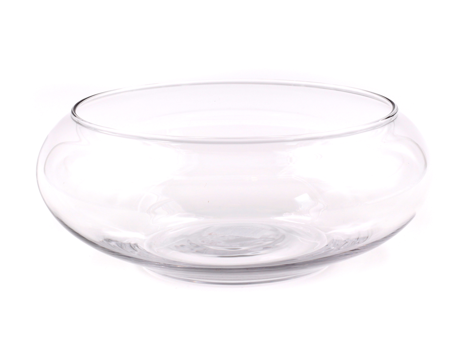 Moderne Glasschale gewölbt und klar D19,5cm, H7,5