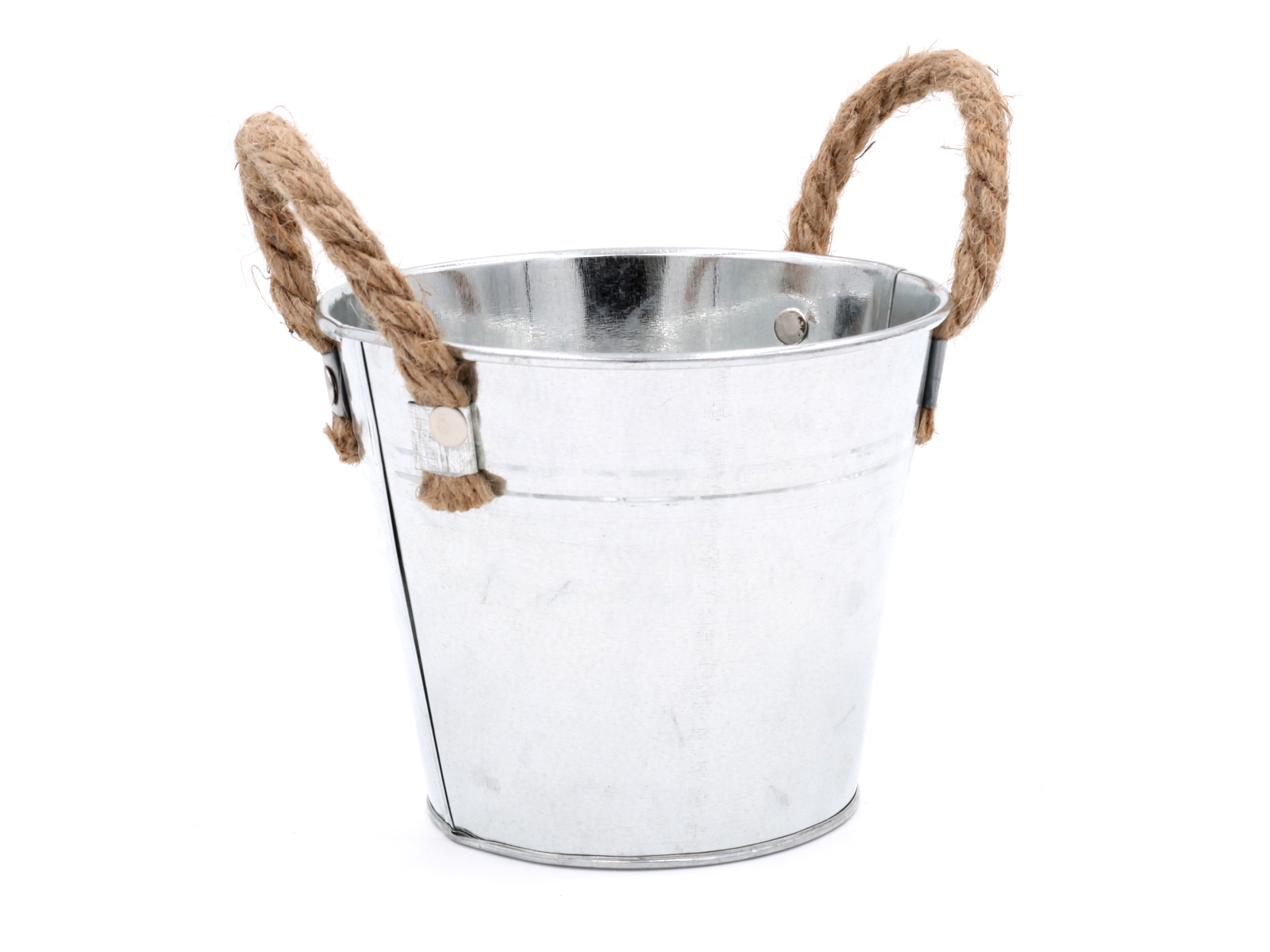 Metalleimer-Zink D=14cm - Deko oder als Blumentopf Höhe 12cm auch im SET