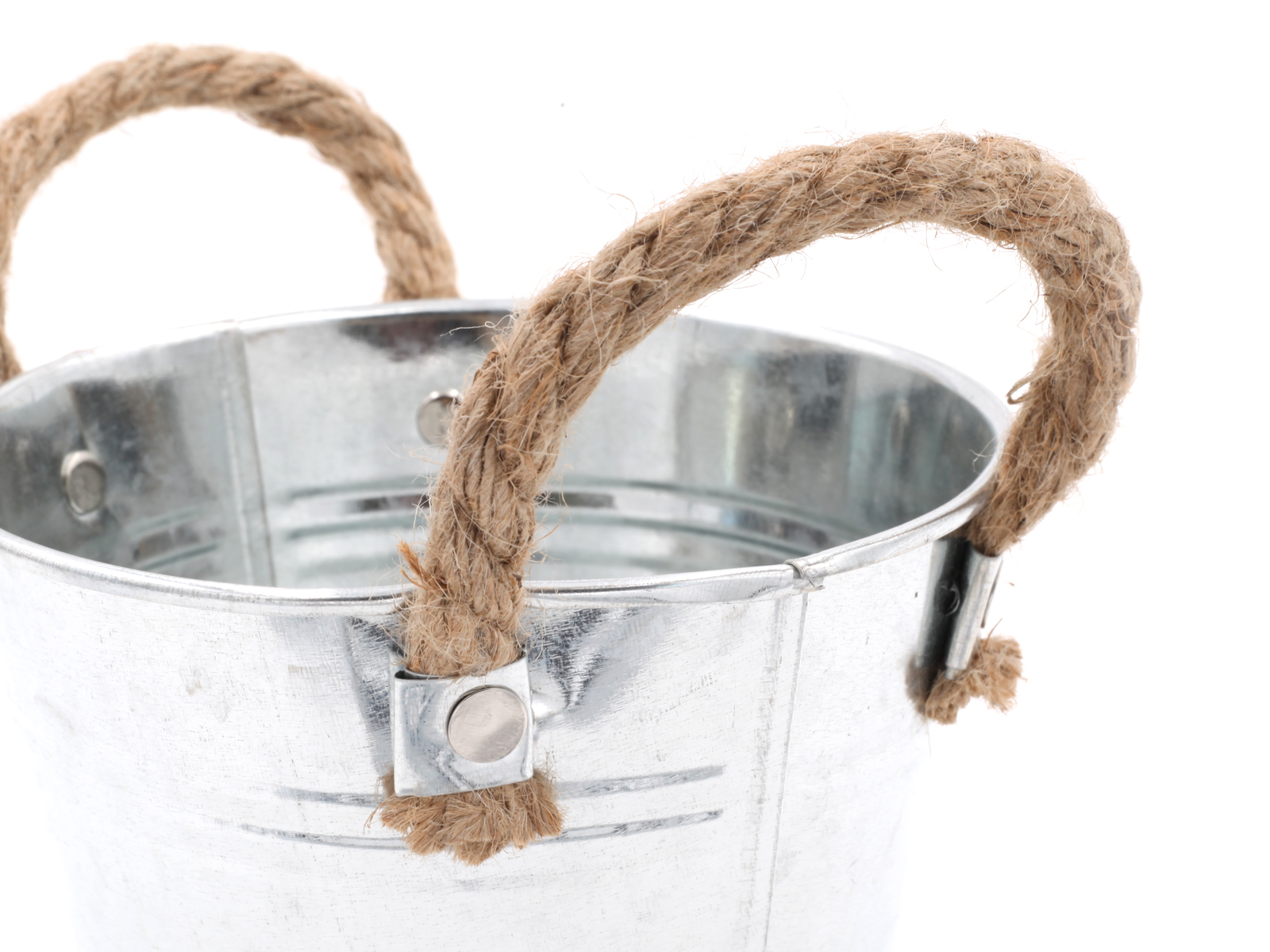 Metalleimer-Zink D=14cm - Deko oder als Blumentopf Höhe 12cm auch im SET