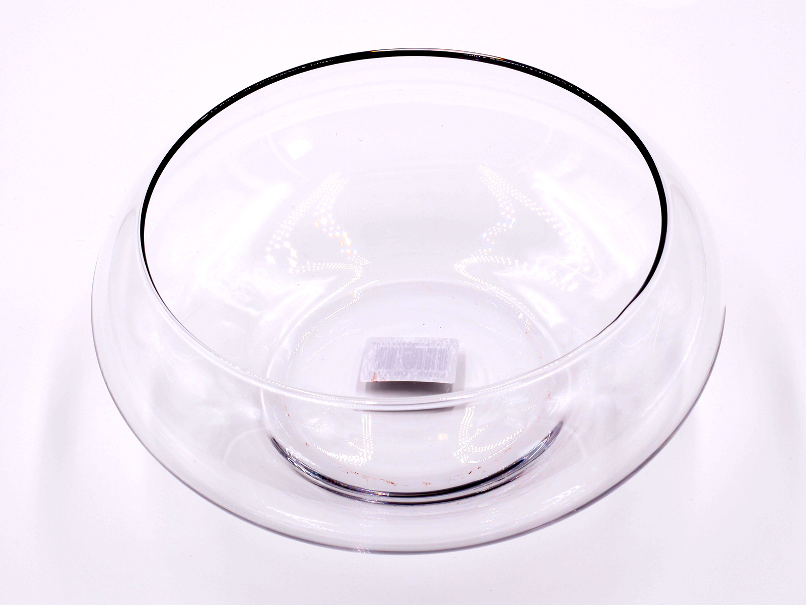 Moderne Glasschale gewölbt und klar D19,5cm, H7,5